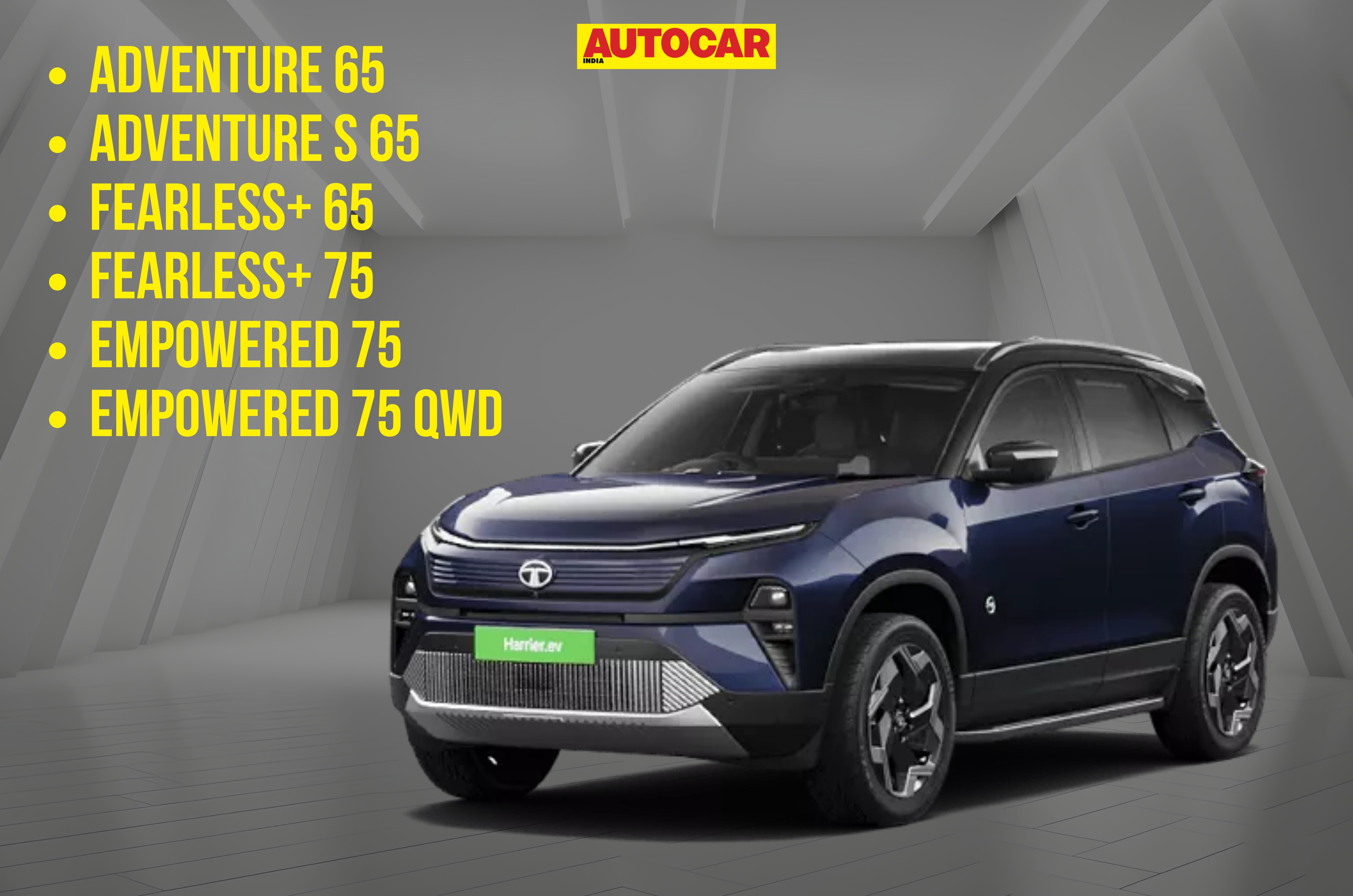 tata harrier ev price variants features explained